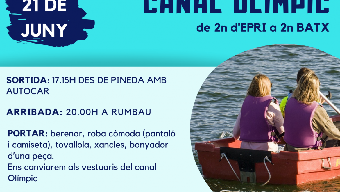 Divendres 21 de juny totes al Canal Olímpic!